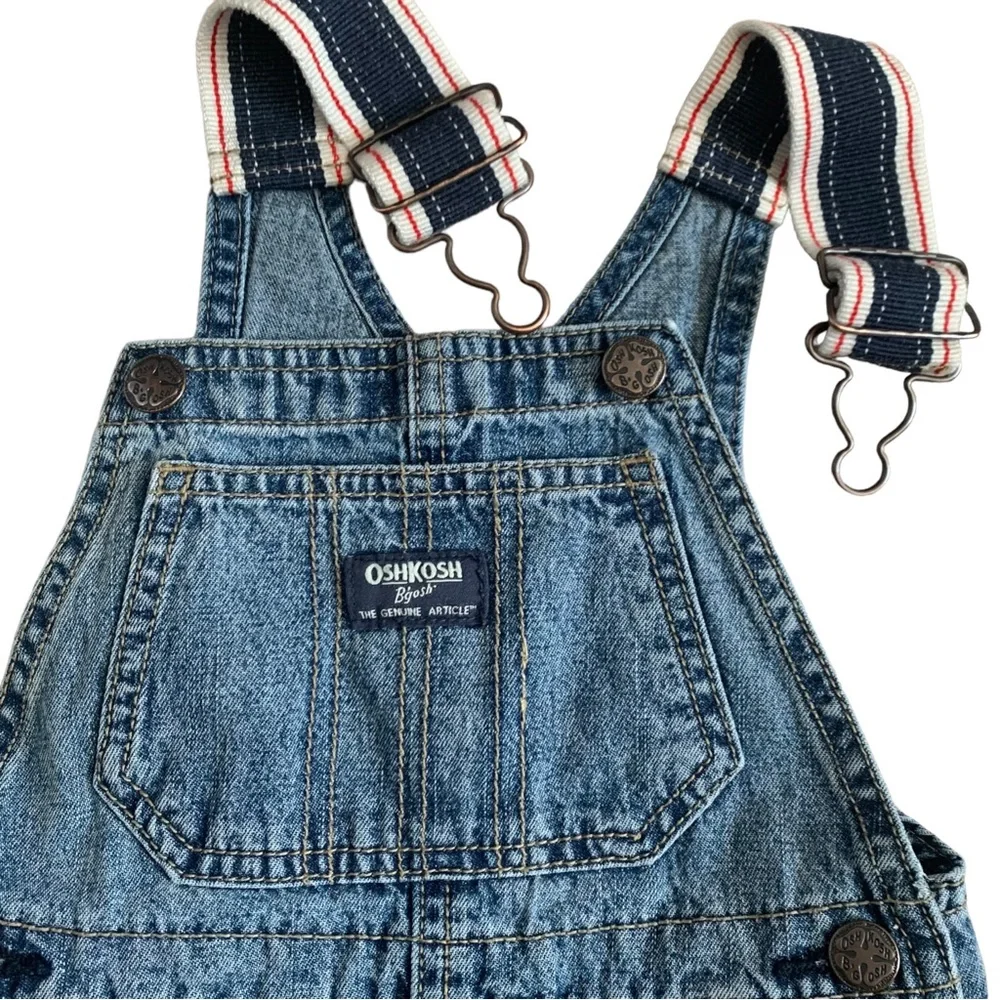 OSHKOSH B’gosh Boys Denim Cotton Overall Sz 3T